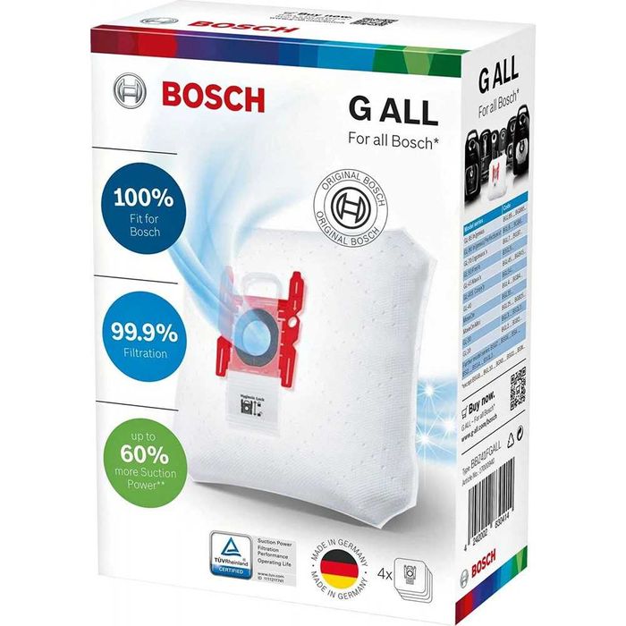 Мешки пылесборники для пылесоса Bosch 4шт. BOSCH BBZ41FGALL