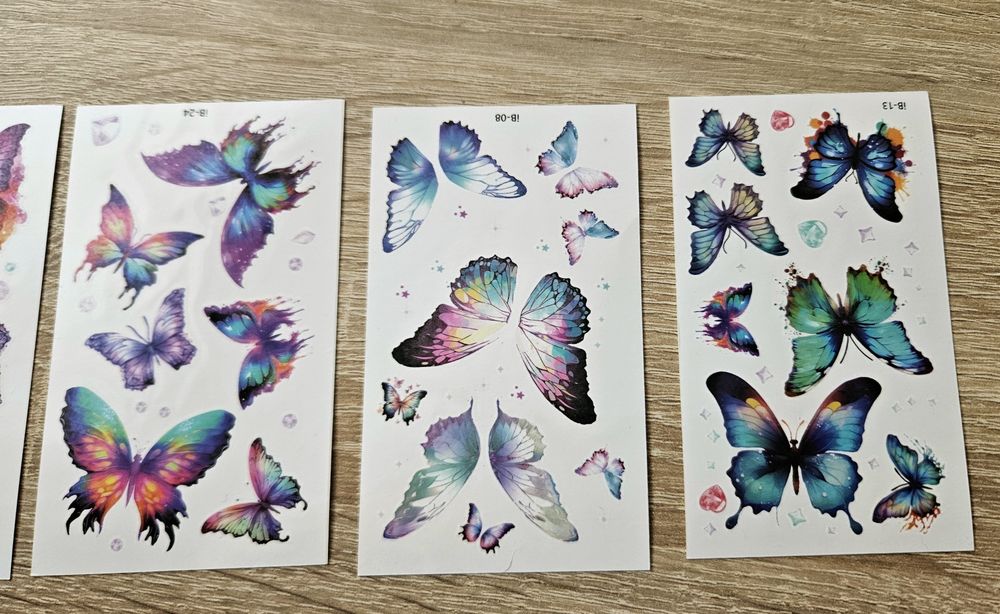 Tatuaże motylki 5 sztuk