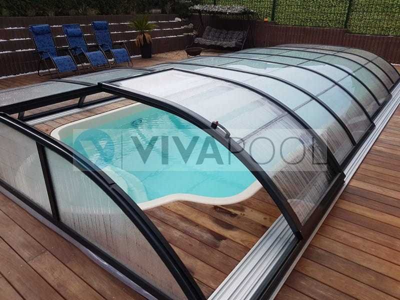 Zadaszenie basenowe ELEGANT 8,68 x 4,22 x 0,85 pokrywa na basen