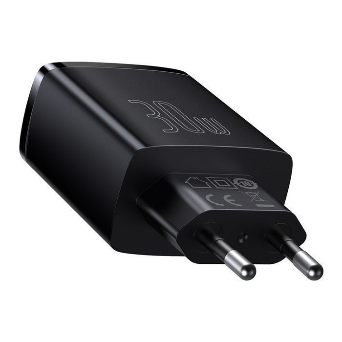 Ładowarka Sieciowa Baseus Compact 30W 3A USB Typ C - Czarny