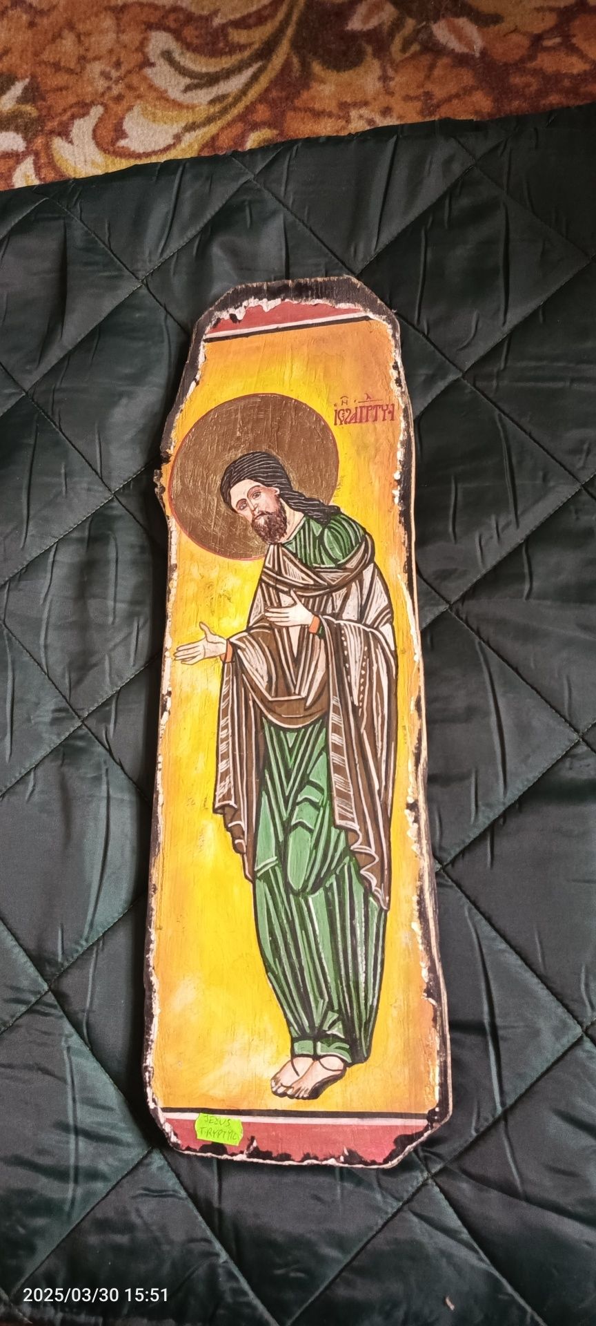 Rzeźba Ikona drewniana sw.lukasz