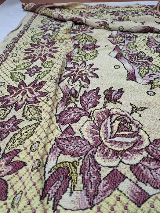 stary żakardowy kilim narzuta kapa