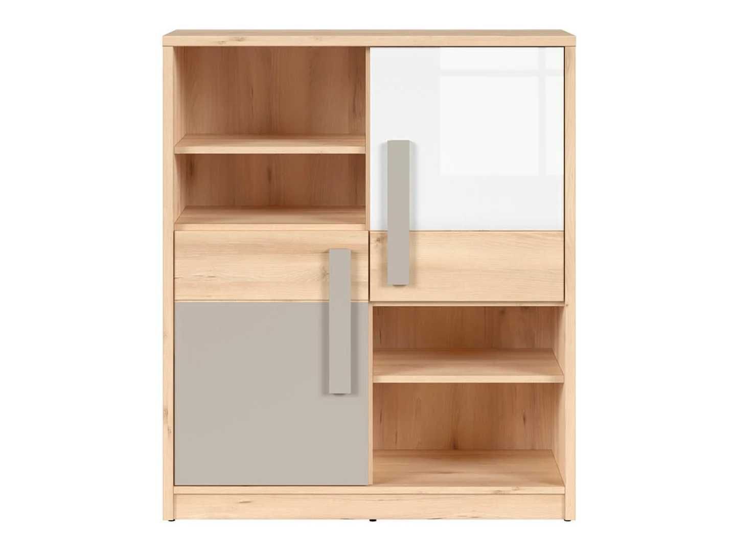 komoda, regał BRW Namek 95 cm z 2 drzwiami i 4 półkami buk iconic