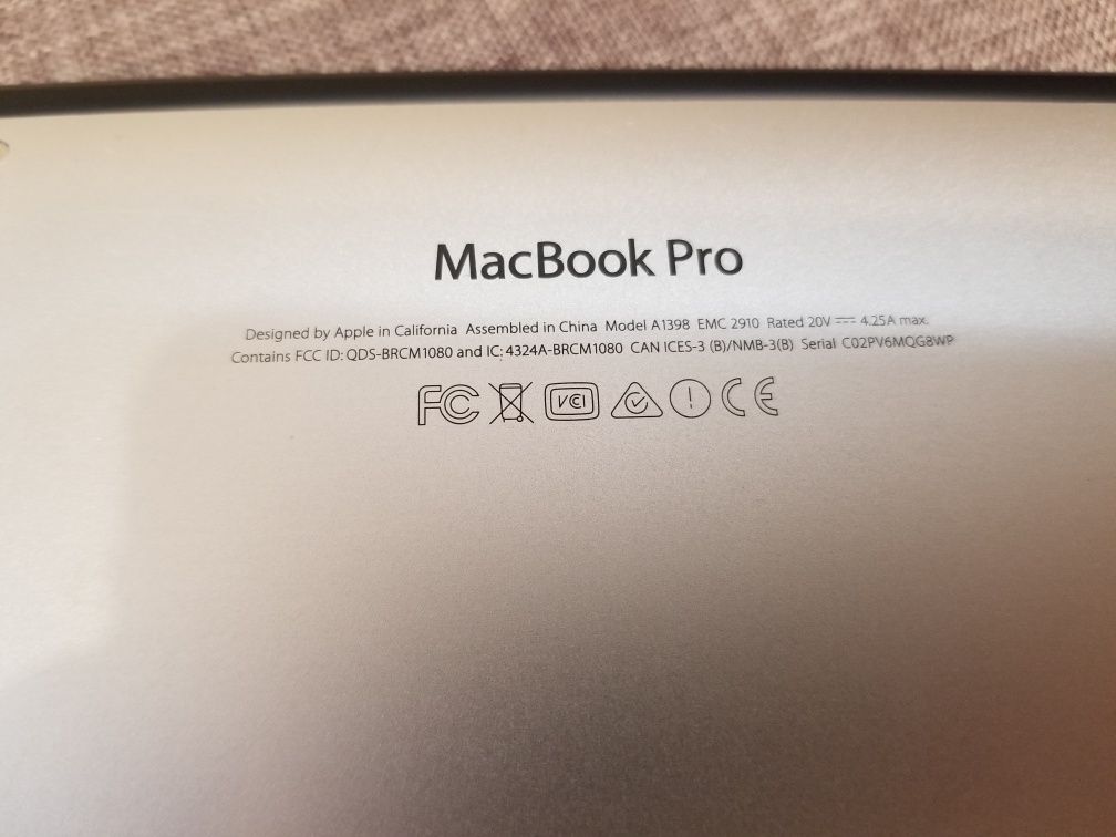 MacBook Pro a1398