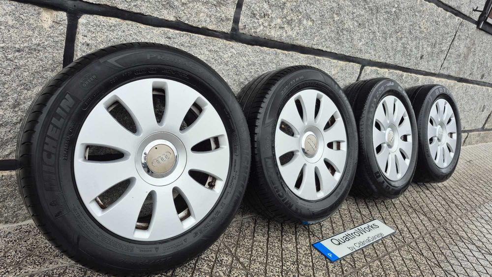 4 Jantes ORIGINAIS AUDI R16" 5x112 Et42 7J Ref: 8E0601,025AE com Pneus