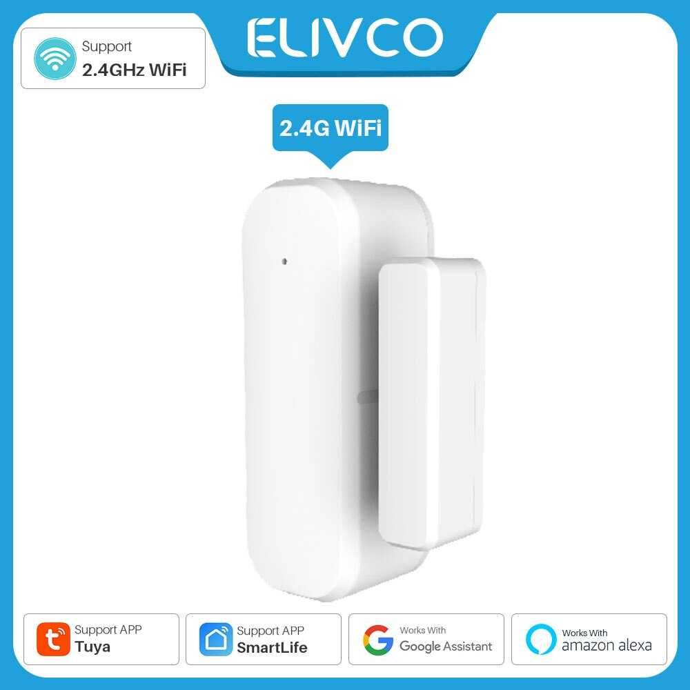 Tuya Sensor de Porta Inteligente Wi-Fi Porta Janela Abrir Alarme