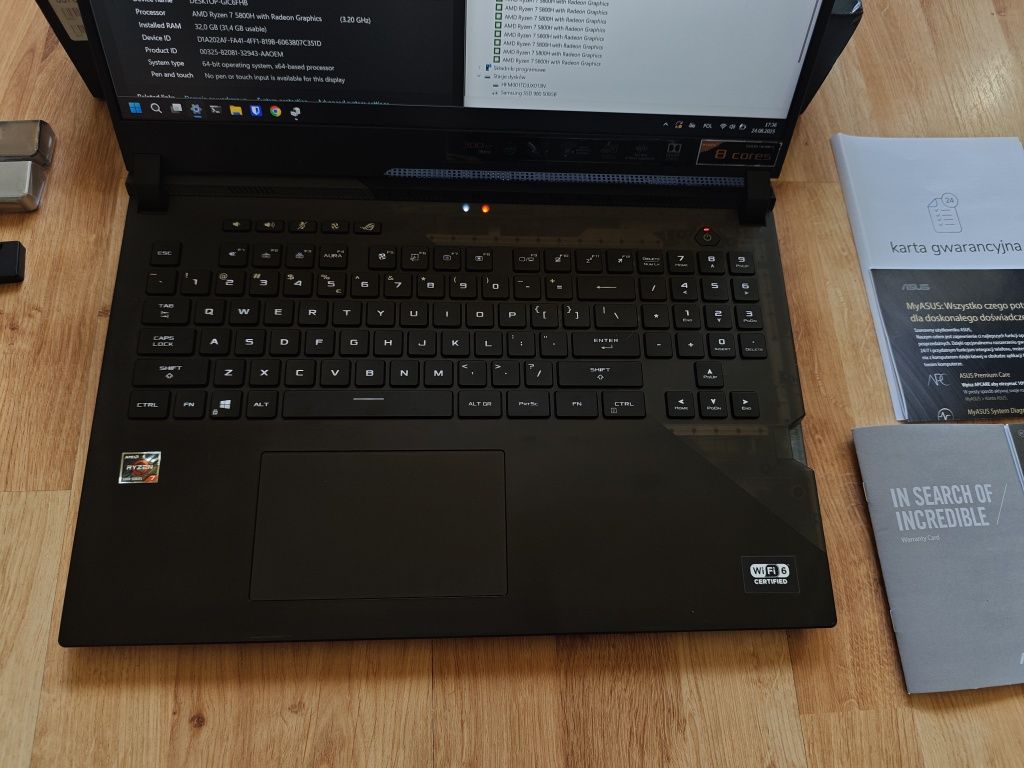 ASUS ROG Strix G733QS – Ryzen 7 5800H / RTX 3080 16GB / 32GB RAM