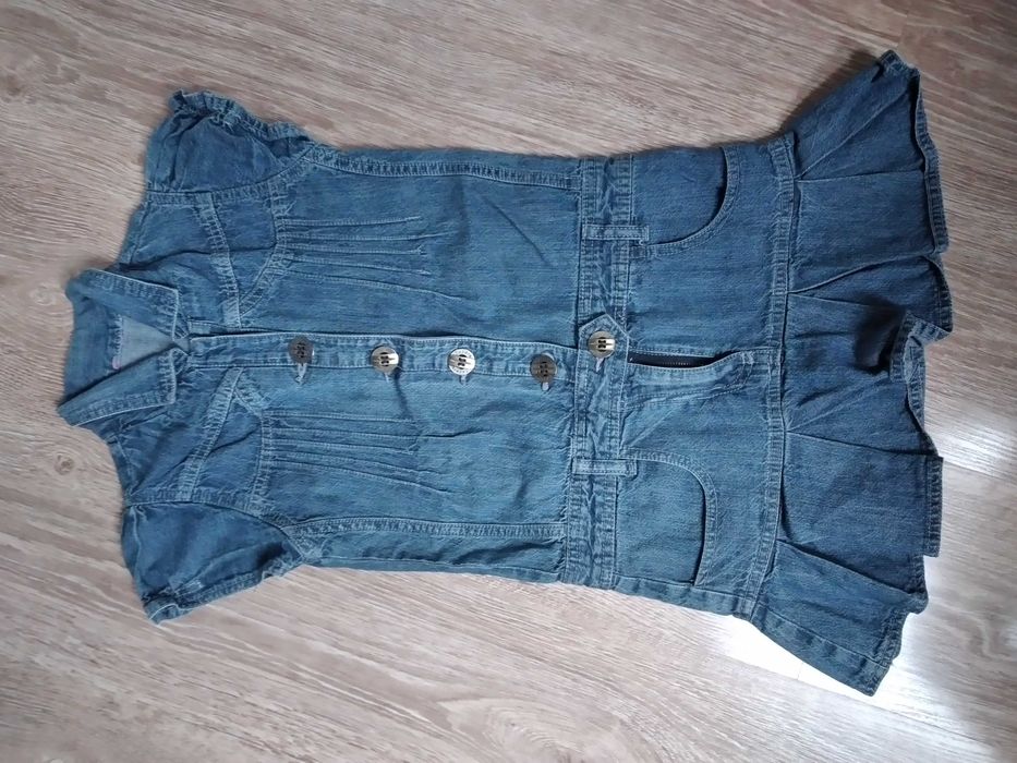 dżinsowa sukienka/tunika 122/128