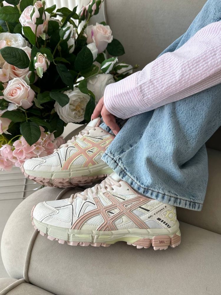 Asics Gel Kahana 8 Pink Beige асікс асікси рожеві бежеві