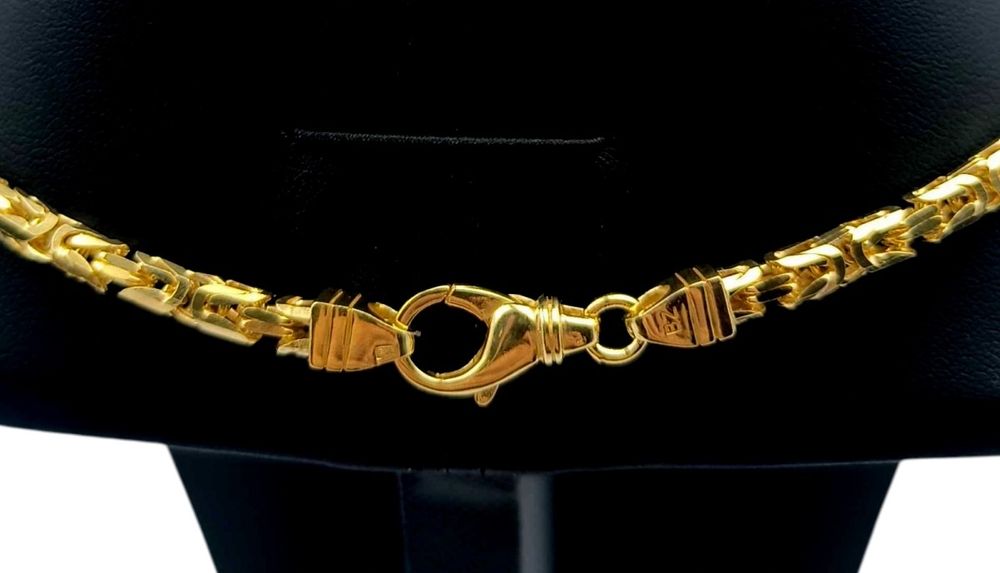 Pozłacany Srebrny Łańcuszek Splot Królewski 60cm P925 44,13g