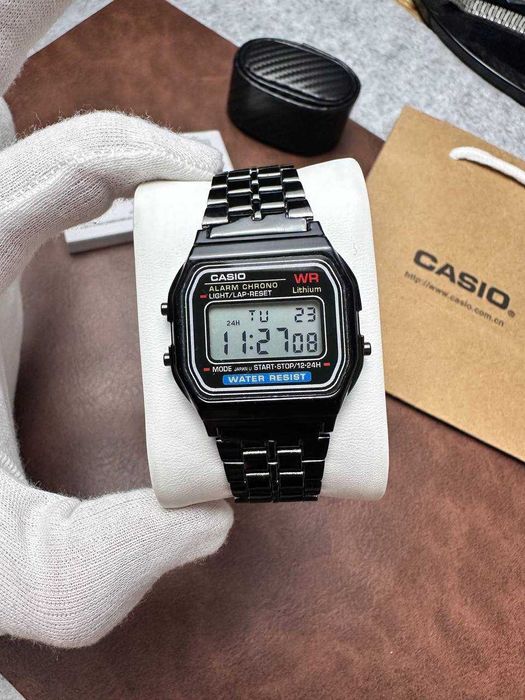 Годинник Casio Vintage A159 Total Black | касіо A168 | часы касыо A159