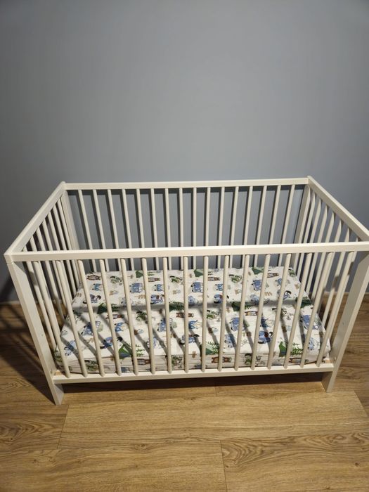 Łożeczko Ikea Gulliver z materacem 120 cm