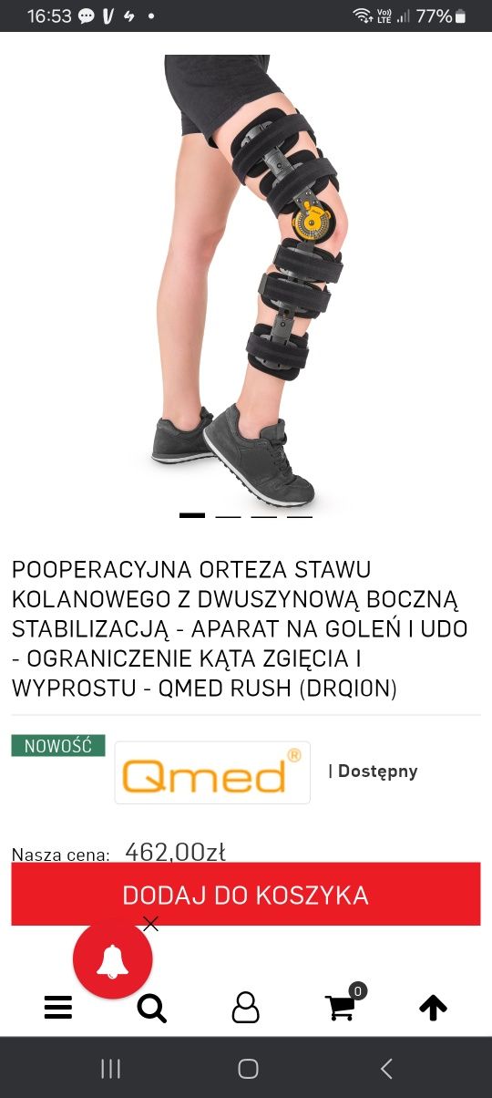 Orteza stawu kolanowego