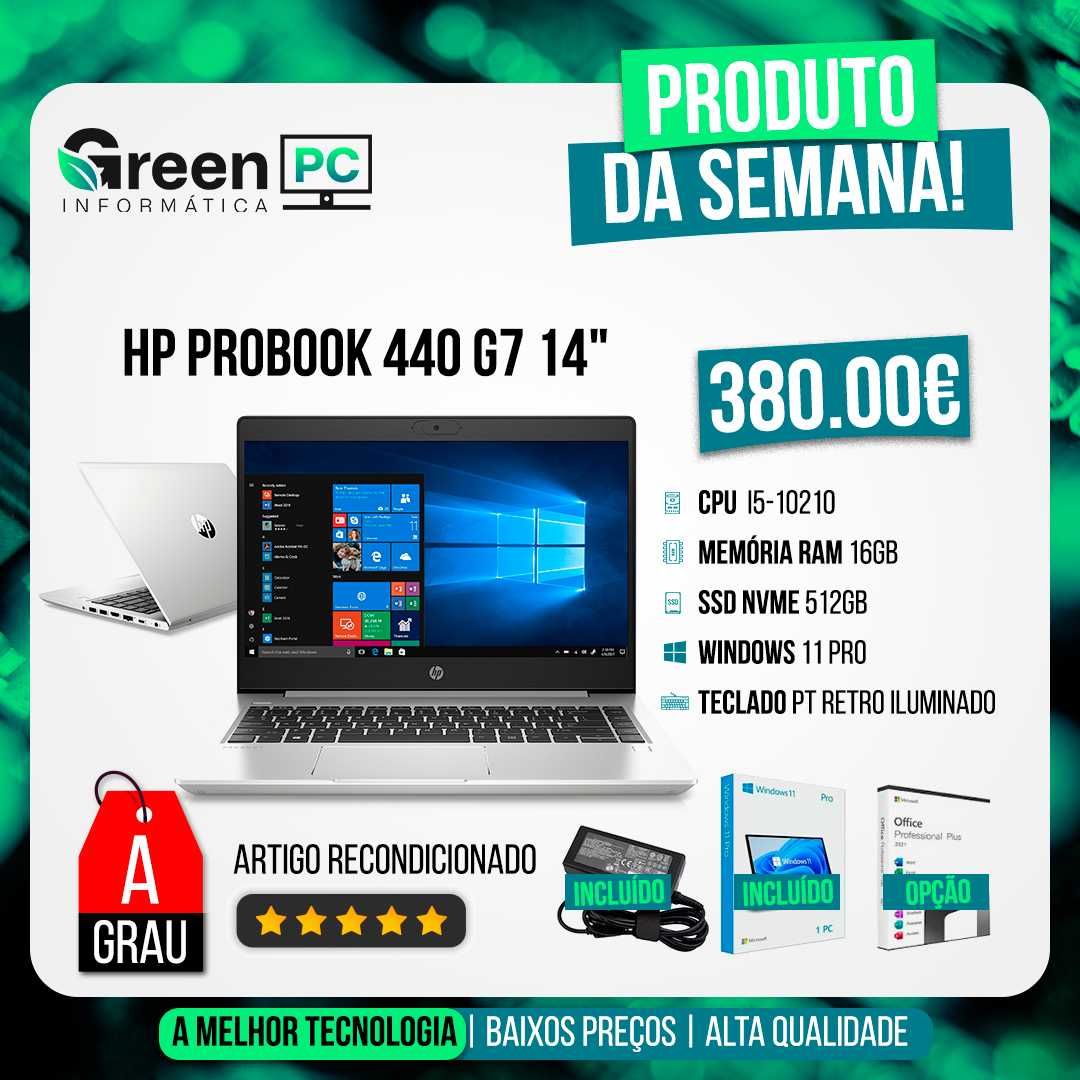 HP ProBook 440 G7 | I5-10210U | 512GB SSD NVMe M.2 | Uma Bomba | 14"