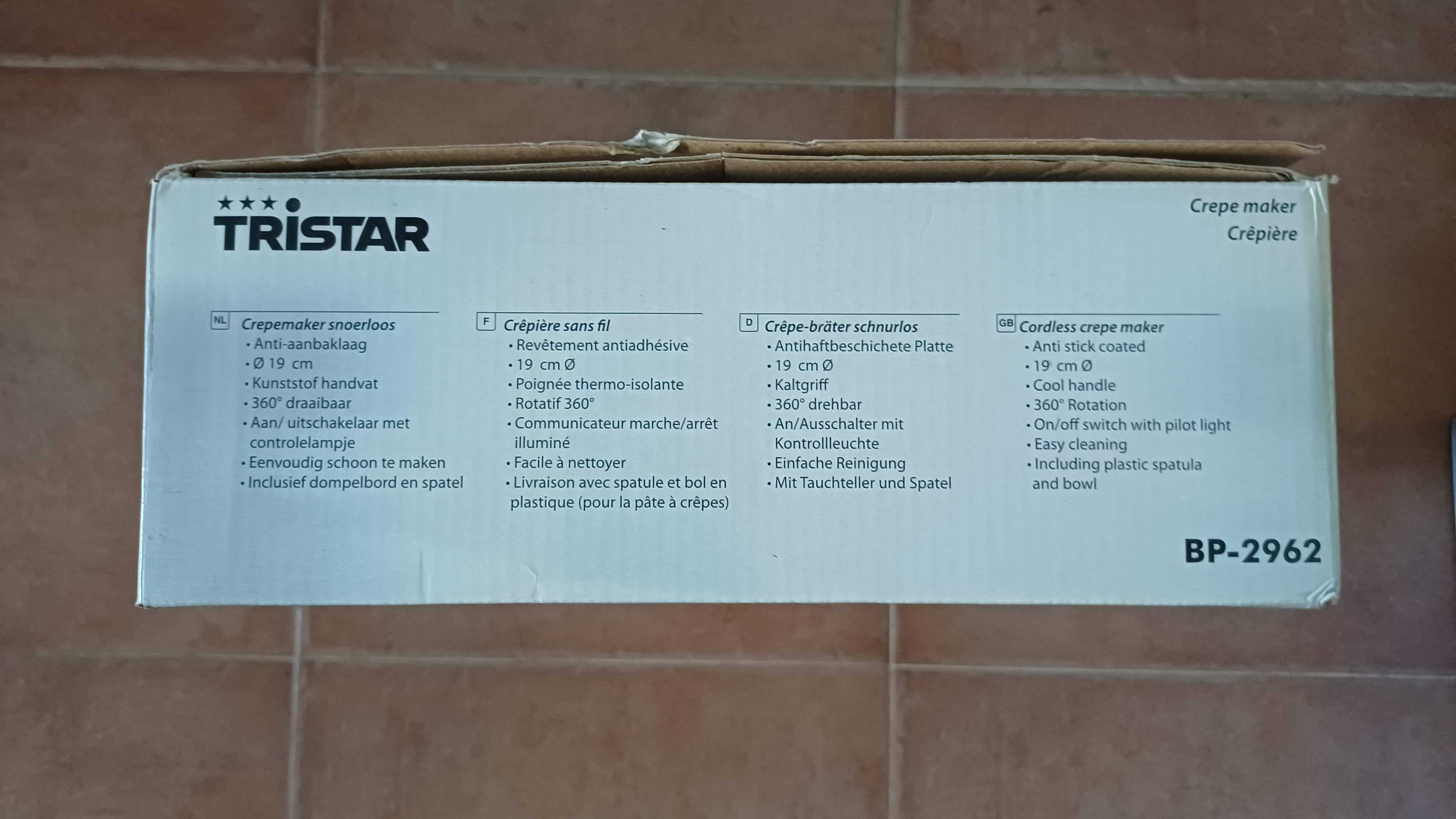 Maquina Crepes Tristar BP 2962 -  Nova na embalagem