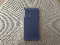 Etui niebieskie na telefon Samsung Galaxy A53 5G dziurkowane do gier