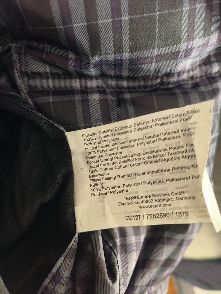 Męska kurtka zimowa pikowana Esprit dwustronna  XL