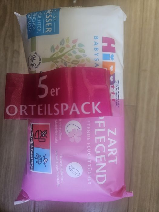 Chusteczki nawilżane Hipp Zart Pflegend 4x5 paczek