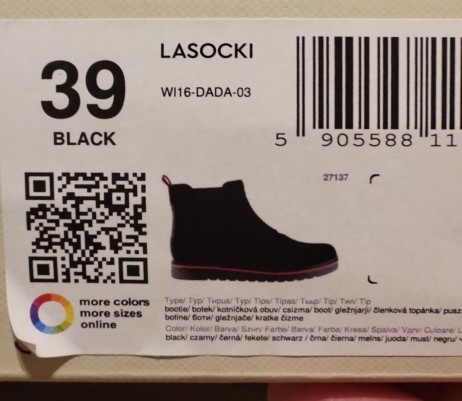 Botki r. 39 Lasocki