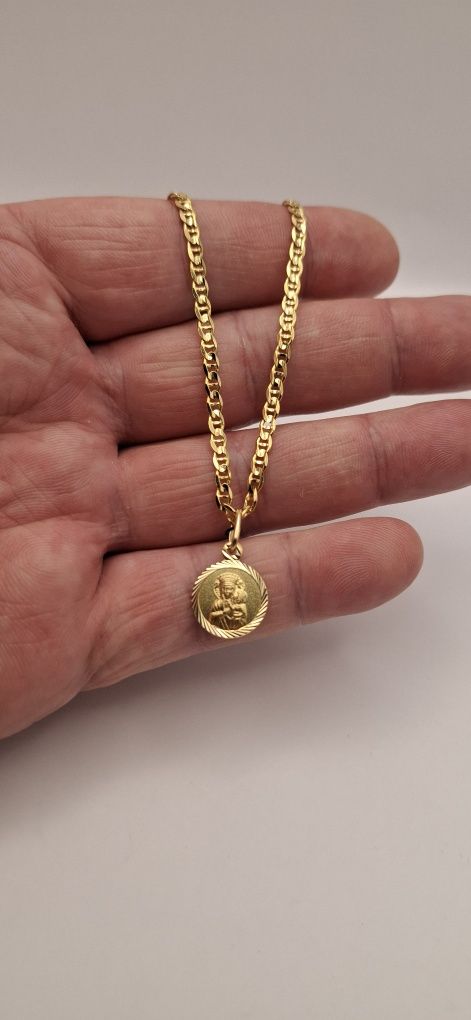 Złoty Łańcuszek z Medalikiem Komunia Chrzest PR.585 Nowy Zapraszamy