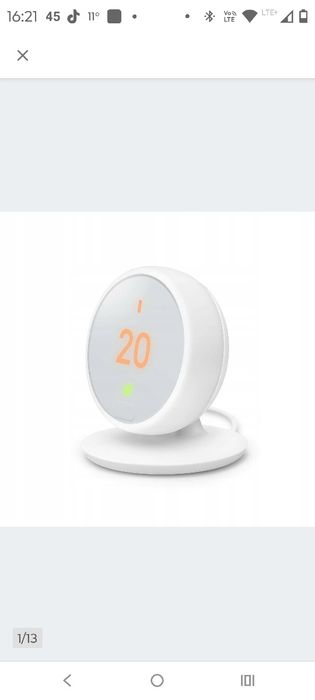 Inteligentny termostat Google Nest E, Wi - Fi, biały