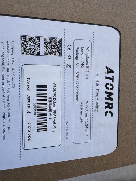 AtomRC Dolphin KIT czarny FPV Nowy