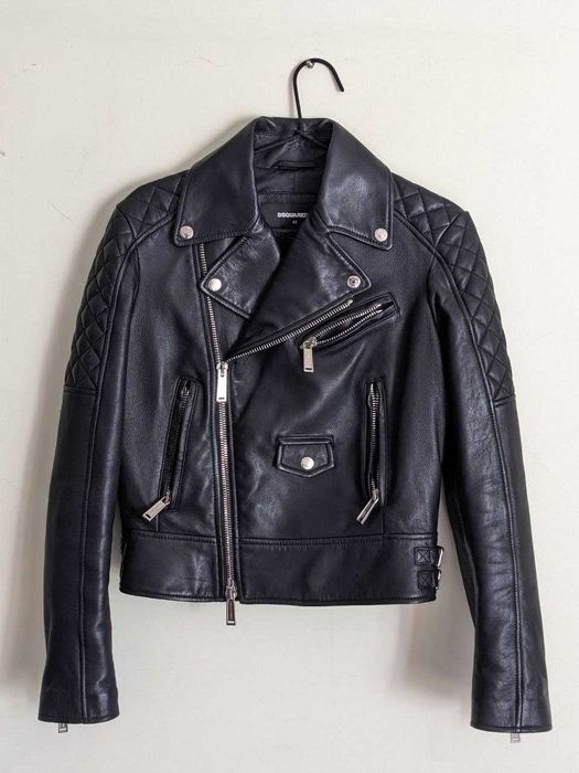 Куртка жіноча шкиряна dsquared2  косуха