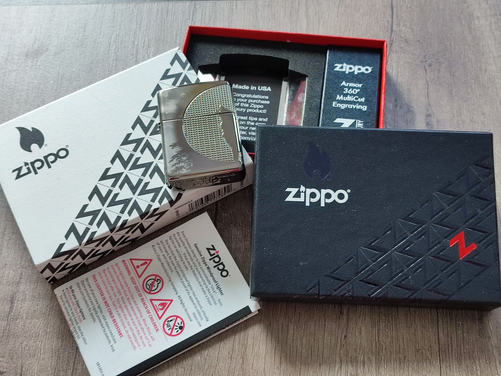 Zapalniczka Zippo Wolf Armor 360' Luxury - oryginalna/nowa