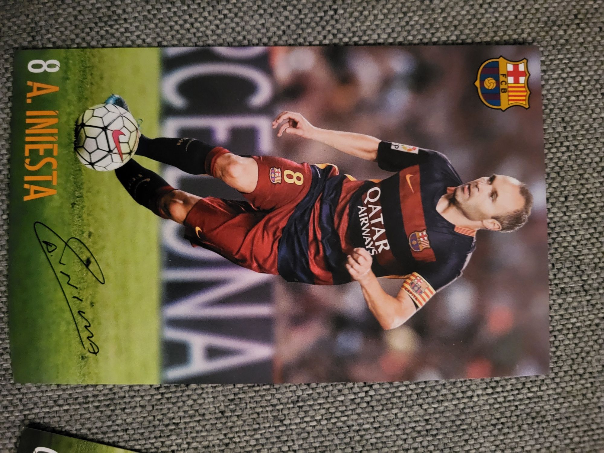 Autografy Messi, Neymar, Suarez, Iniesta, Alves