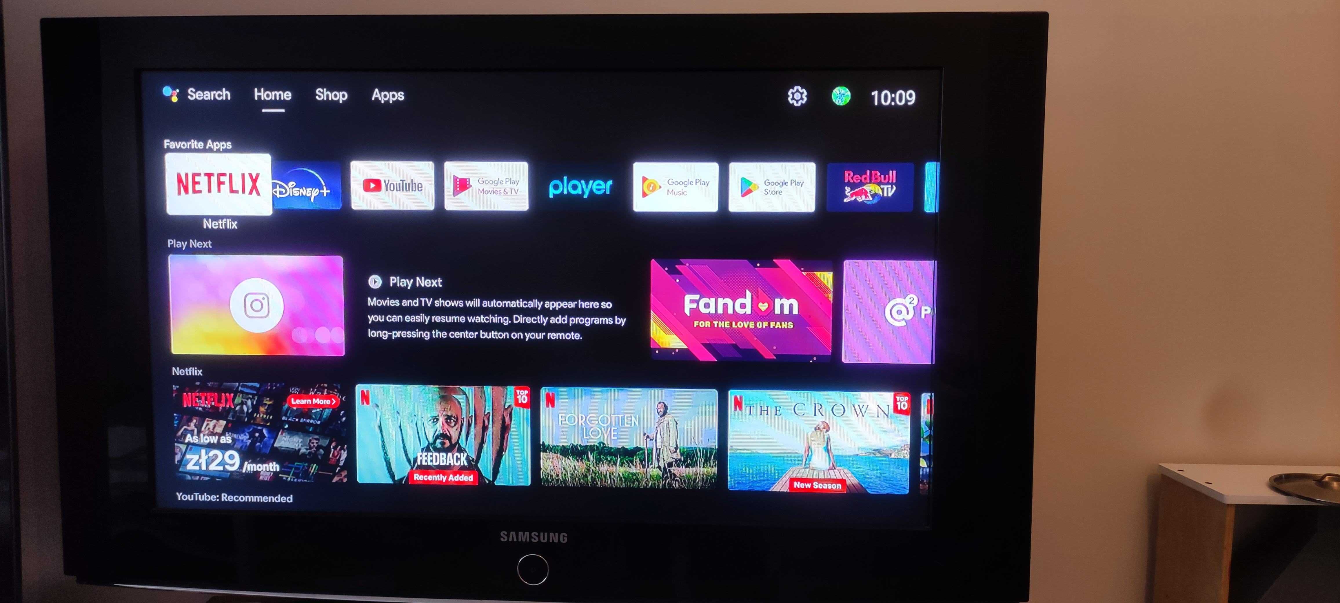 Samsung TV + Mi Box (Netflix, HBO, Prime, Youtube)