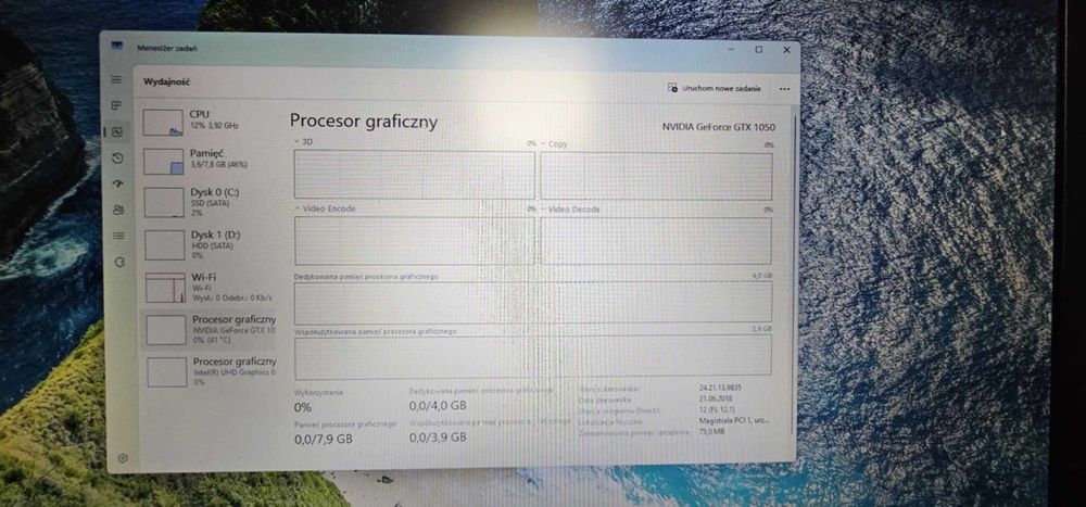 MSI GL73 8RC, GTX 1050 8GB RAM, 1TB+128GB SSD 17,3" – Laptop gamingowy