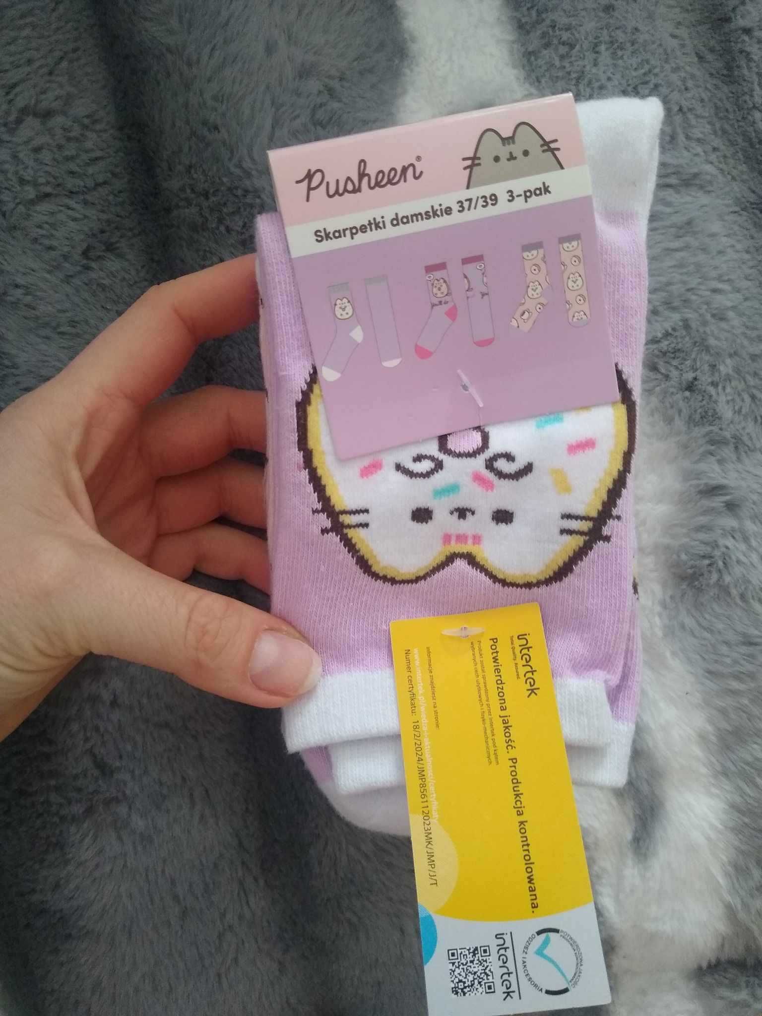 Pusheen skarpetki damskie 37/39 3-pak