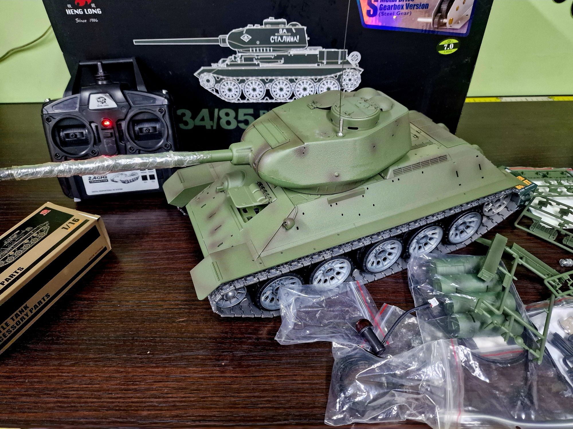 Heng long czołg 1/16 RC T34 Pro Edition Metal Nowy