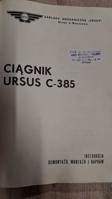 Instrukcja Ciągnik URSUS C-385