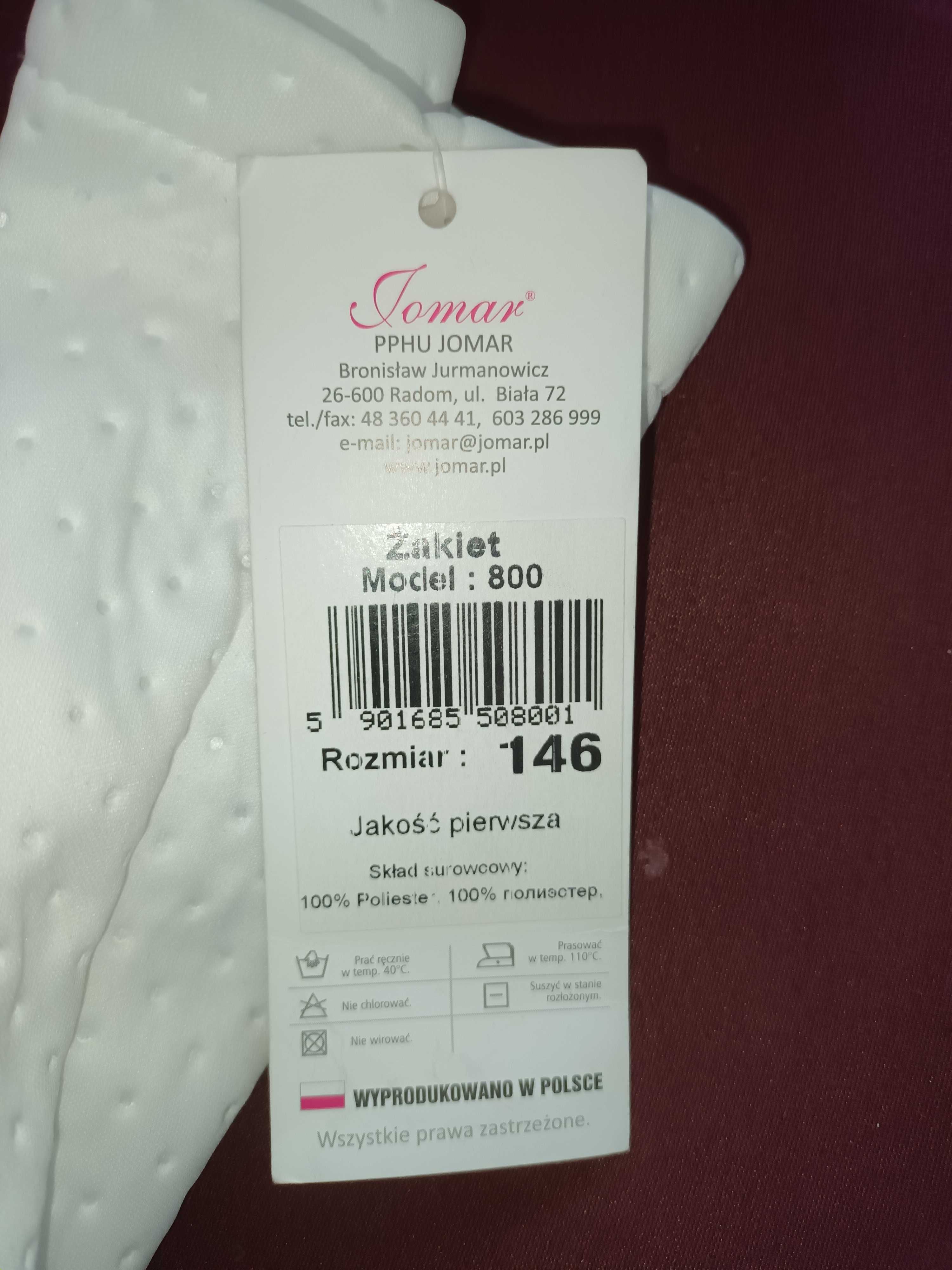 Bolerko zakiet NOWE 146cm