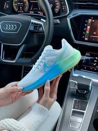 Женские кроссовки найк аир Nike Air Zoom White Light Gray Blue Green