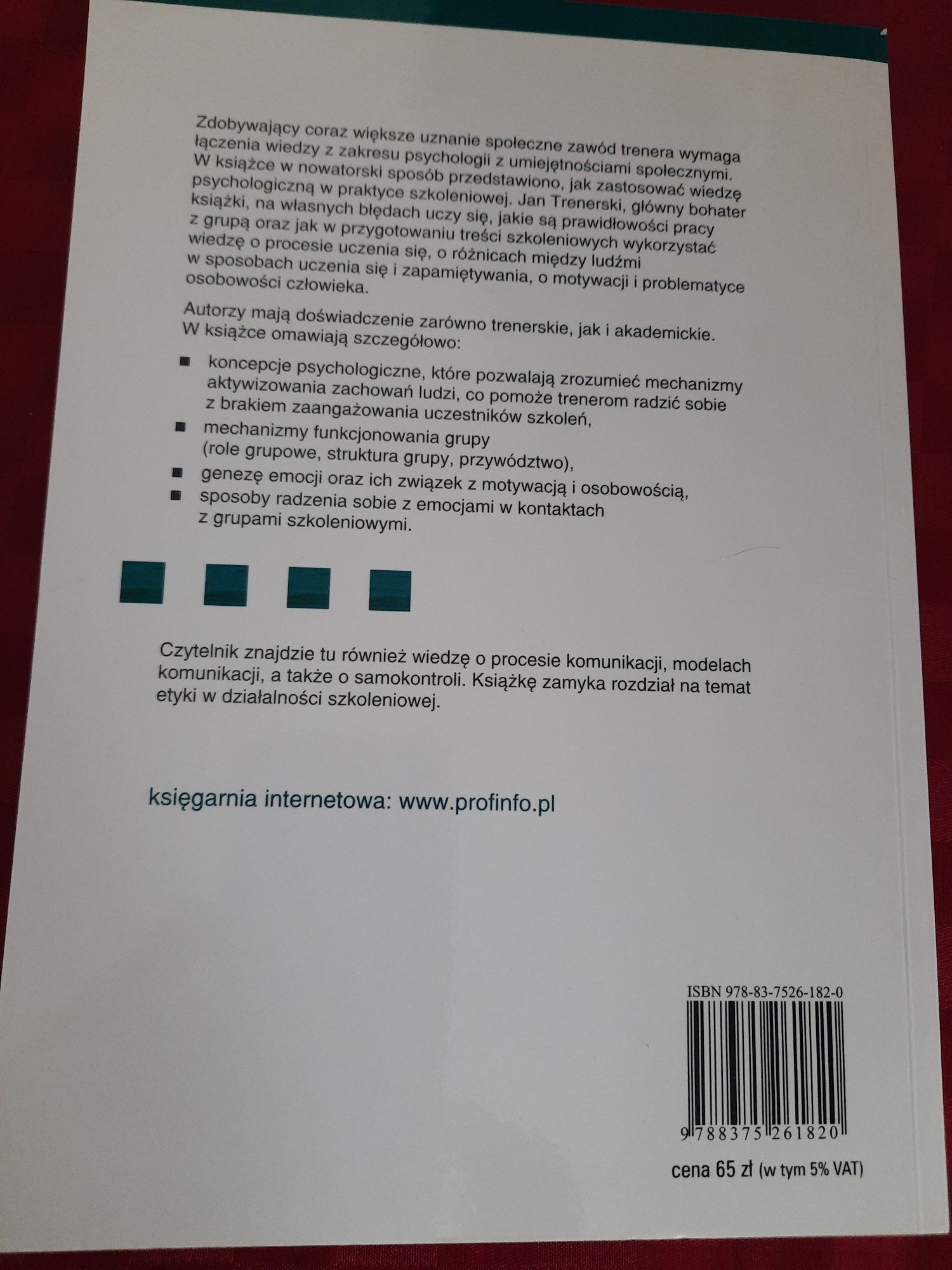 Psychologia dla trenerów -  Kossowska Jarmuż Witkowski (nowa)