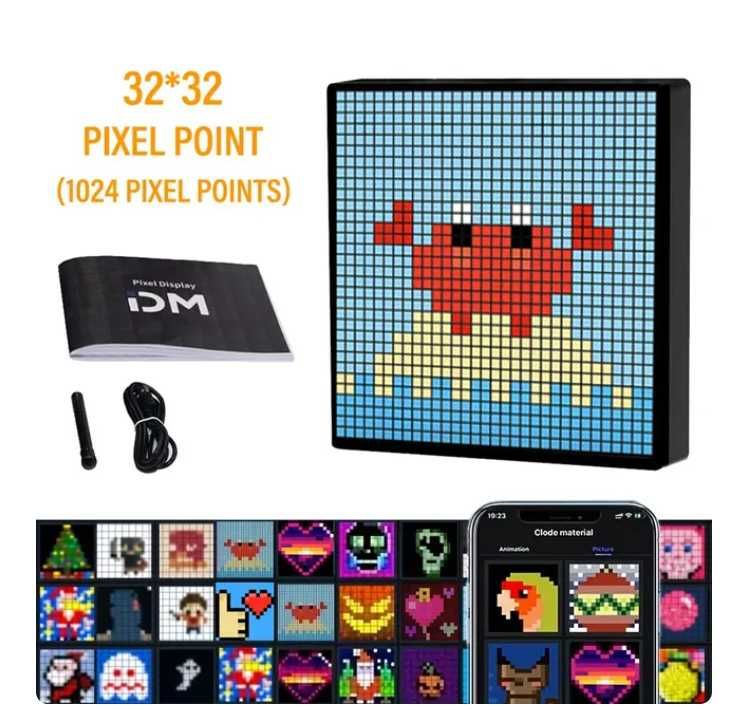 Светодиодный пиксельный дисплей Smart LED Pixel Screen піксельний