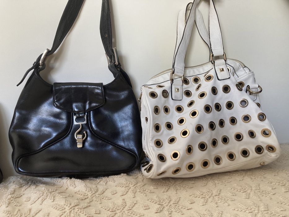 Malas e carteira senhora em pele e couro verdadeiro