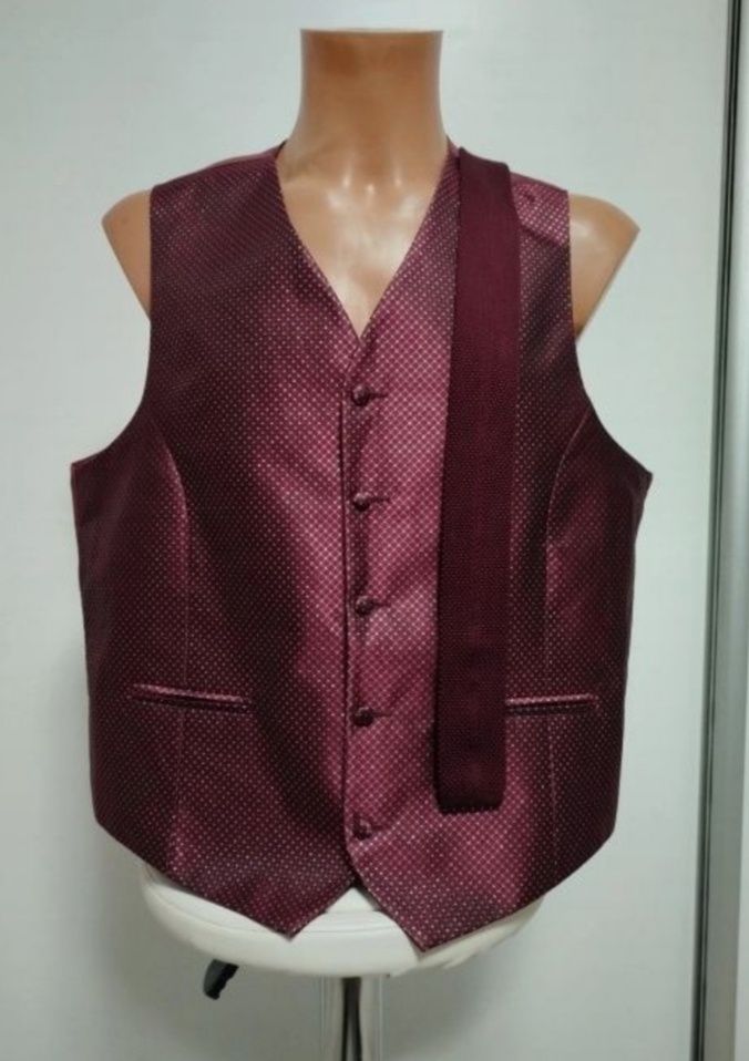 Kamizelka męska Marks & Spencer + krawat skarpeta