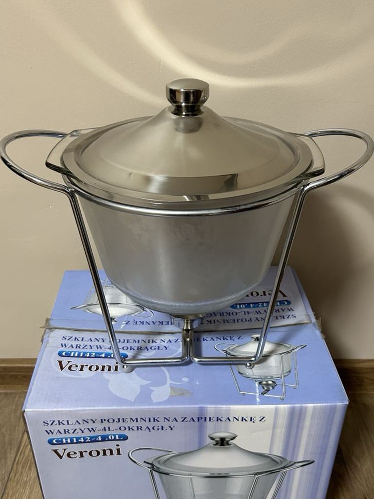 Szklany pojemnik na zapiekanke z warzyw Verini 4 l.