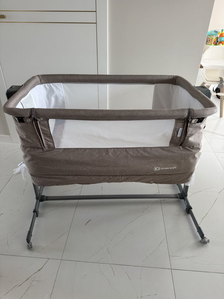 Kinderkraft, Neste Grow, łóżeczko dostawne, Beige