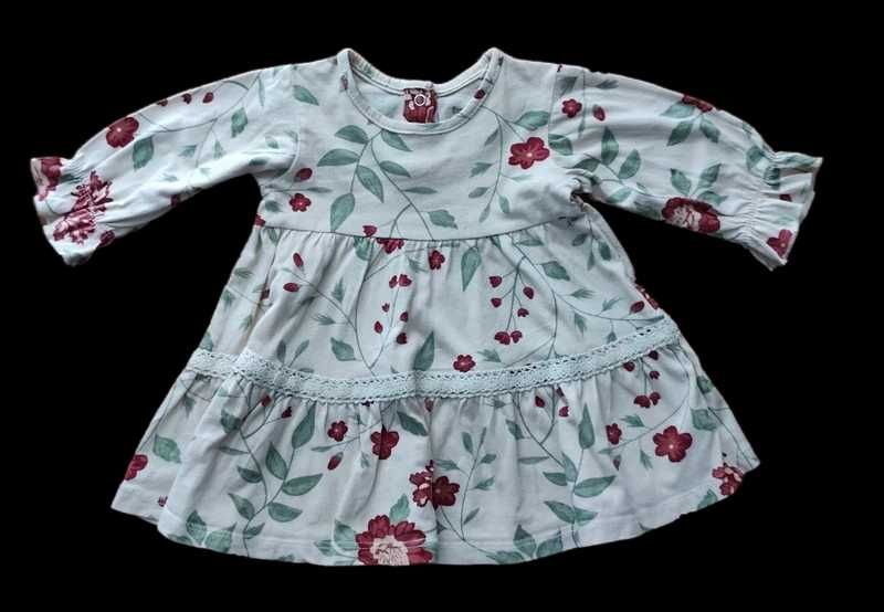 BOBASEK - lsiczna sukieneczka firmy LUPILU  -rozmiar 62/68cm