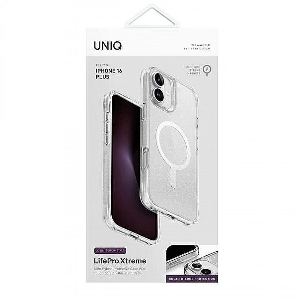 Etui UNIQ LifePro Xtreme Magclick Charging iPhone 16 Plus - przezroczy