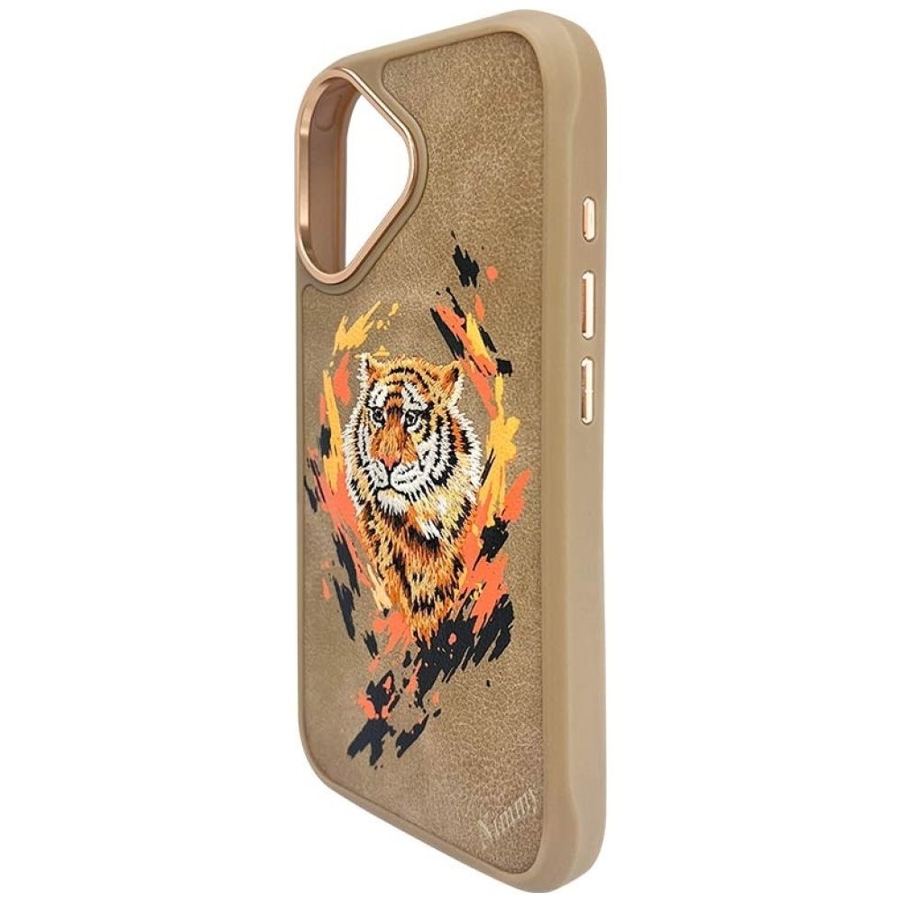 Etui Nimmy Tygrys MagSafe do iPhone 16   jasnobrązowy