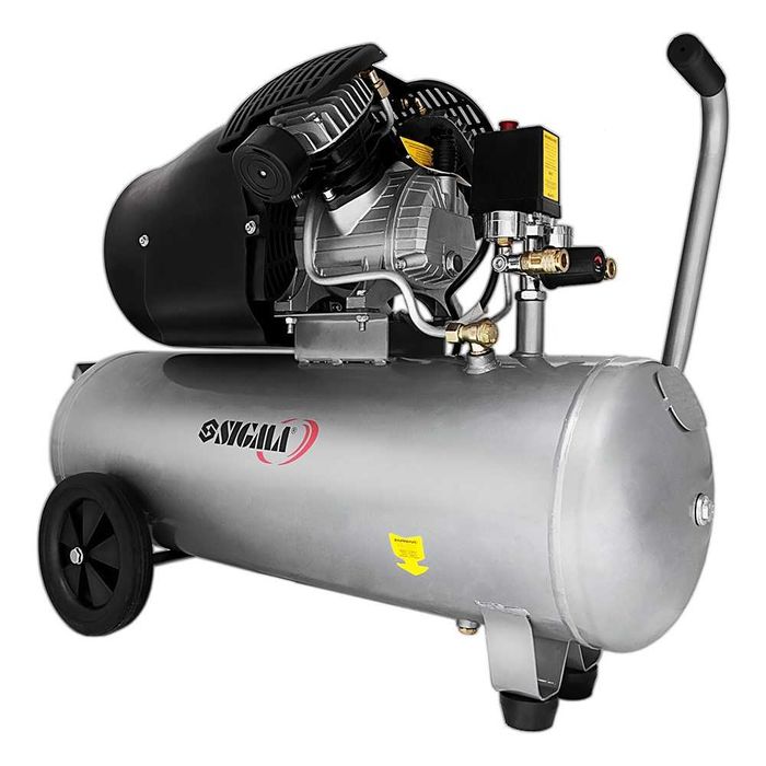 Компрессор двухцилиндровый (V) 2.5кВт 455л/мин 10бар 50л (2 крана)