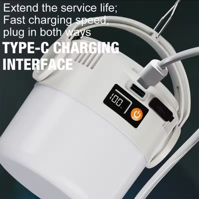 Акумуляторний кемпінговий ліхтар, лампа