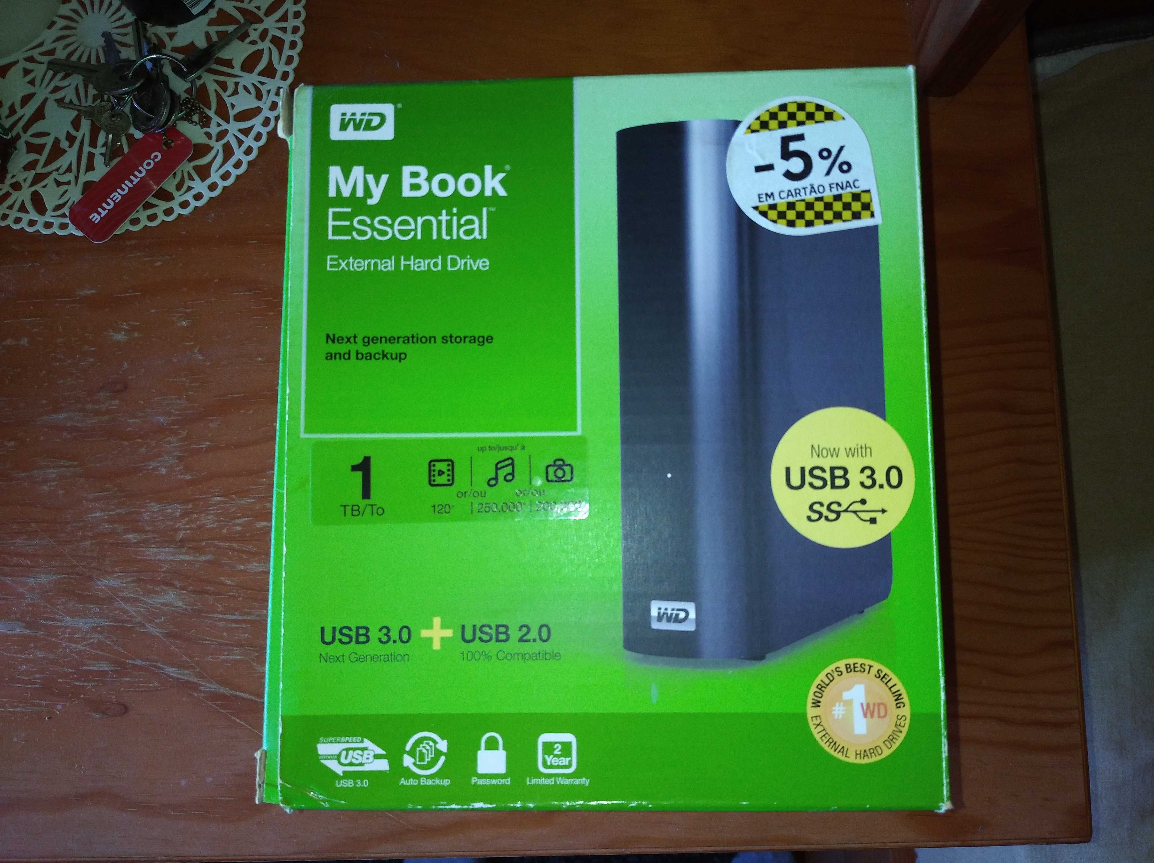 My book essential WD 1TB Disco Externo