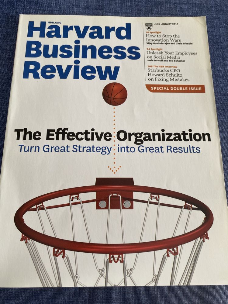 Harvard Business Review, Julho e Agosto de 2010