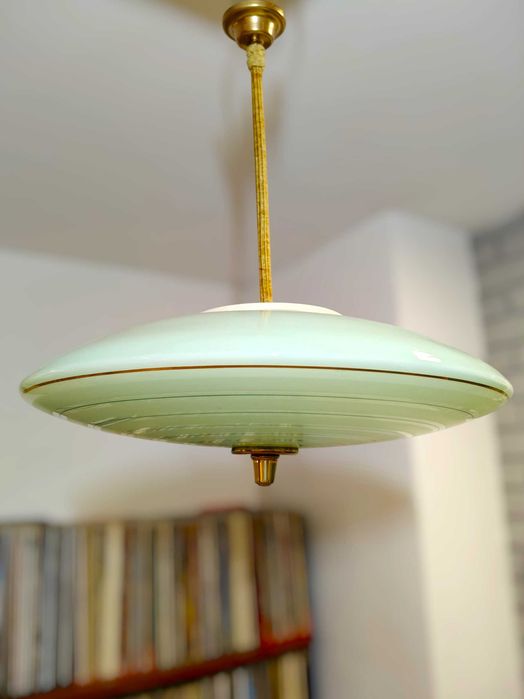 Lampa sufitowa, Art Deco, spodek, UFO
